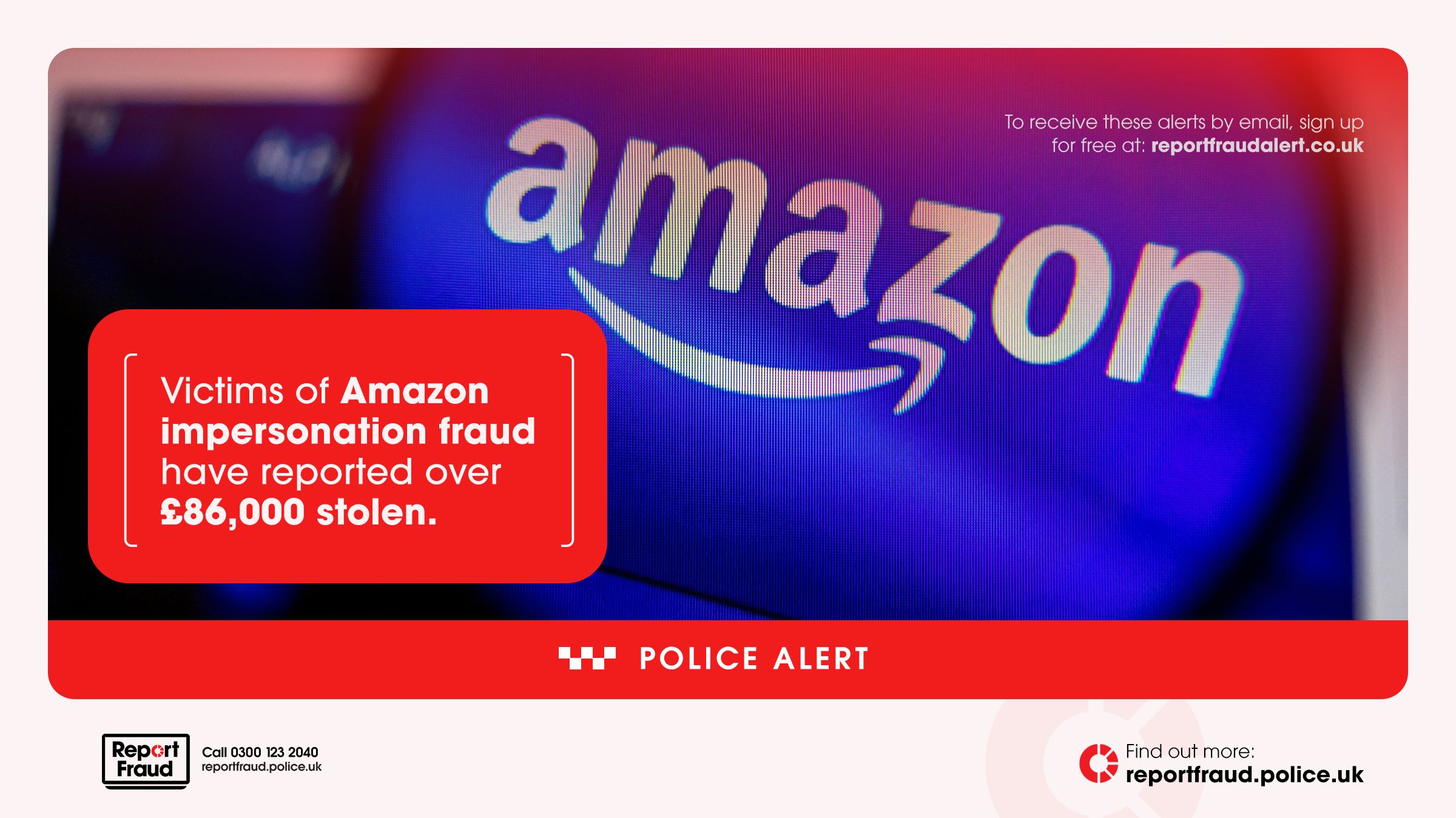 Report Fraud Amazon fraud campaign poster