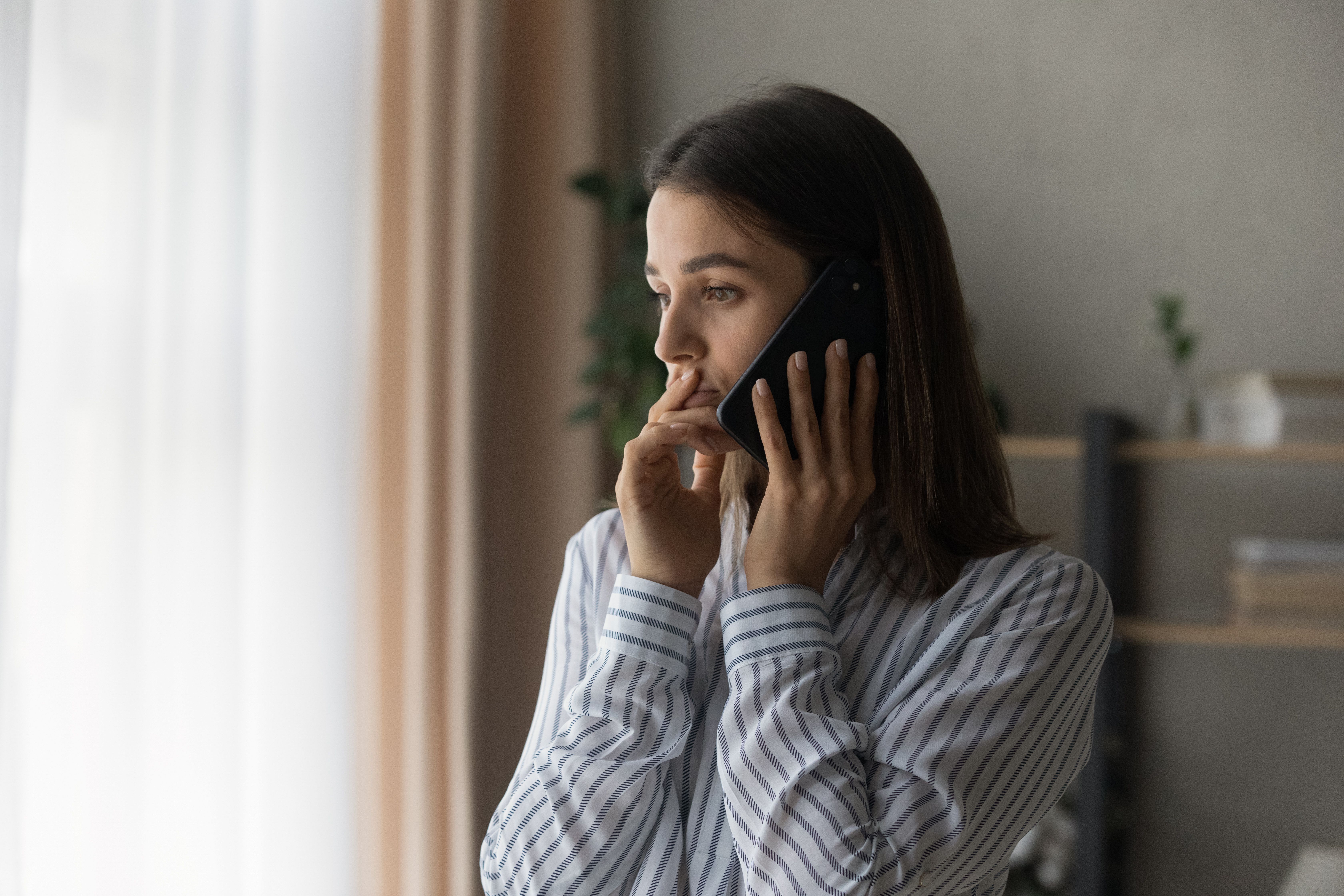 Woman talking on a mobile phone
